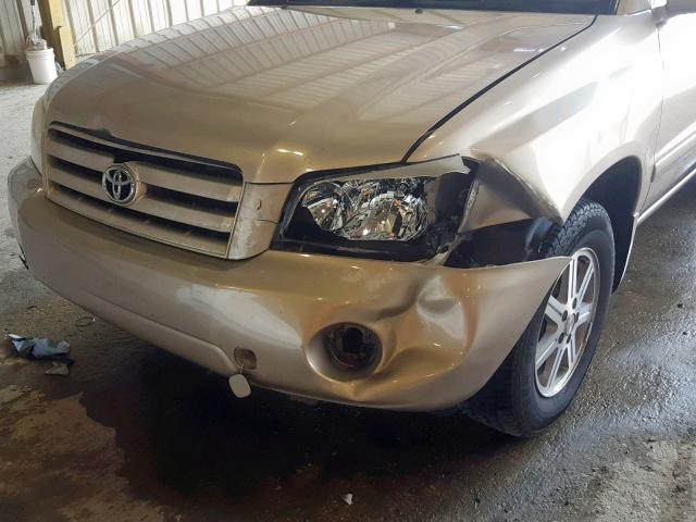 JTEGP21A760111873 - 2006 TOYOTA HIGHLANDER BEIGE photo 9