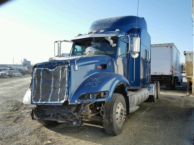 1XPHD49X19D781100 - 2009 PETERBILT 386 BLUE photo 2