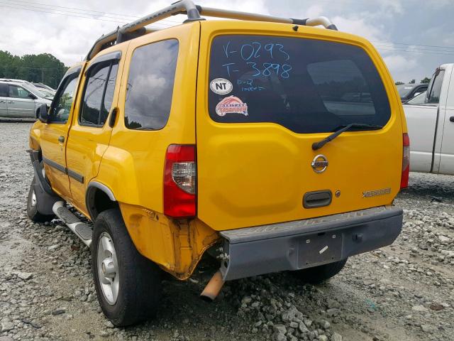 5N1ED28T33C660293 - 2003 NISSAN XTERRA XE YELLOW photo 3