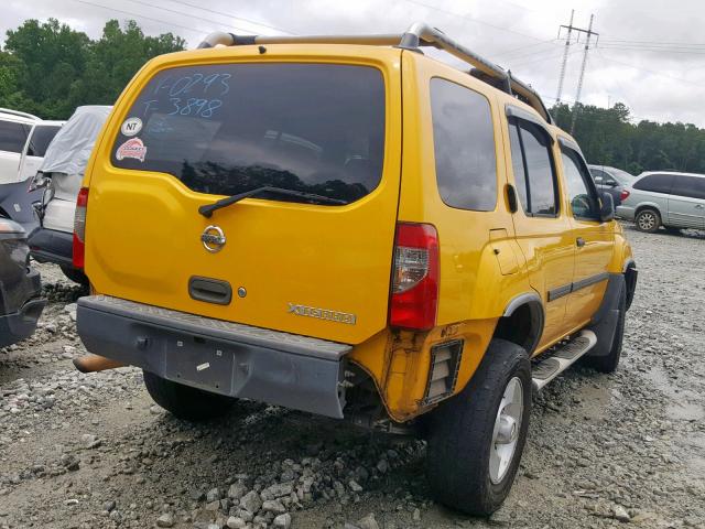 5N1ED28T33C660293 - 2003 NISSAN XTERRA XE YELLOW photo 4