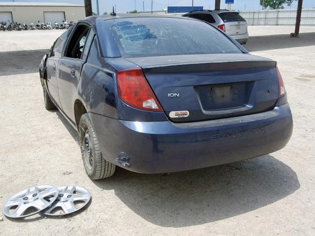 1G8AJ55F07Z163355 - 2007 SATURN ION LEVEL BLUE photo 3