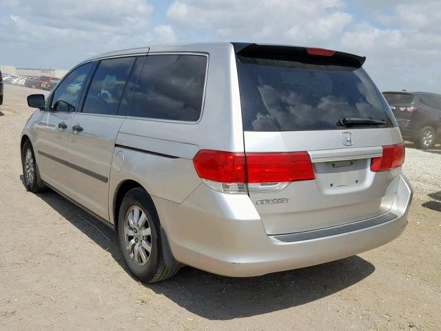 5FNRL38258B022739 - 2008 HONDA ODYSSEY LX SILVER photo 3