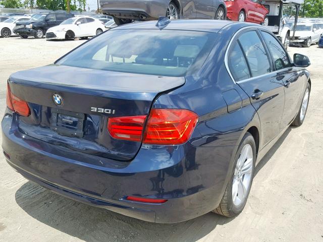 WBA8B9G31HNU57087 - 2017 BMW 330 I BLUE photo 4