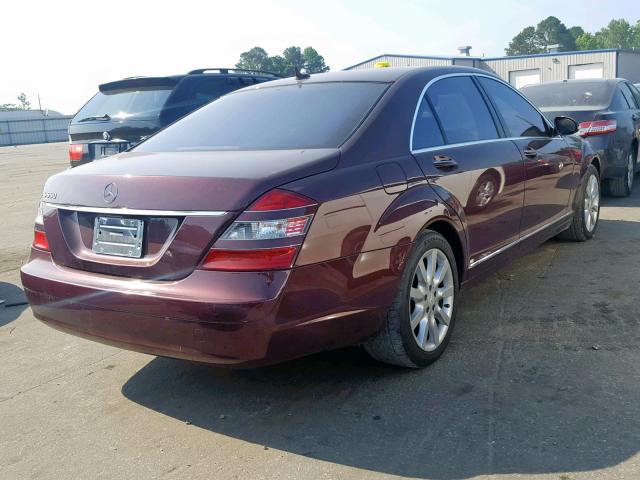 WDDNG71X38A164621 - 2008 MERCEDES-BENZ S 550 MAROON photo 4