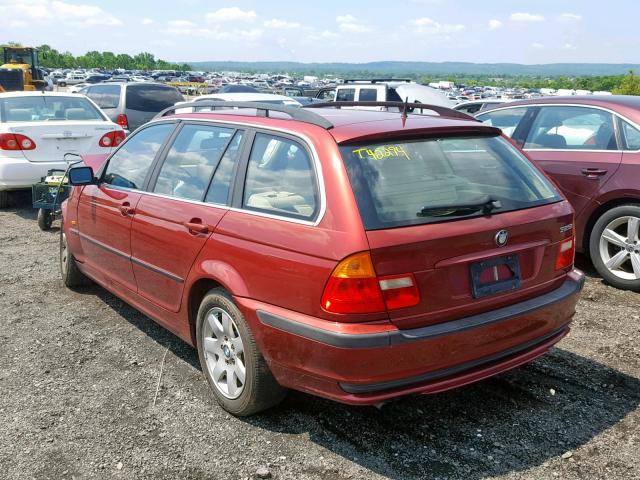 WBAAW33421ET42294 - 2001 BMW 325 IT MAROON photo 3