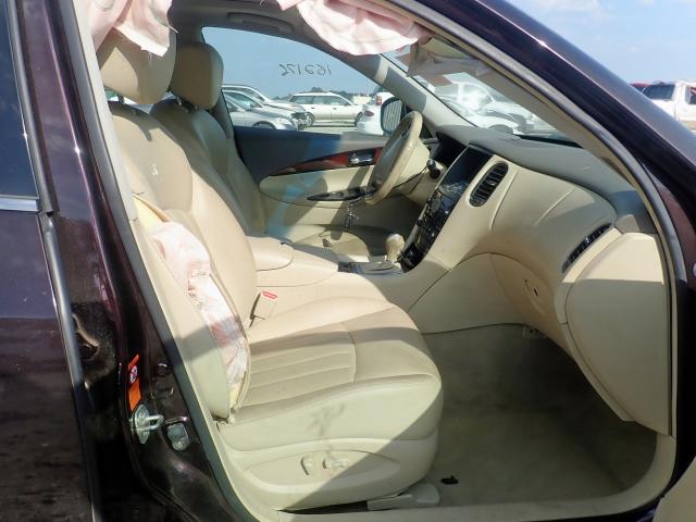 JNKAJ09F69M950876 - 2009 INFINITI EX35 BASE MAROON photo 5