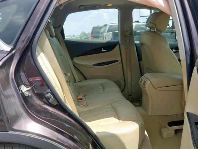 JNKAJ09F69M950876 - 2009 INFINITI EX35 BASE MAROON photo 6