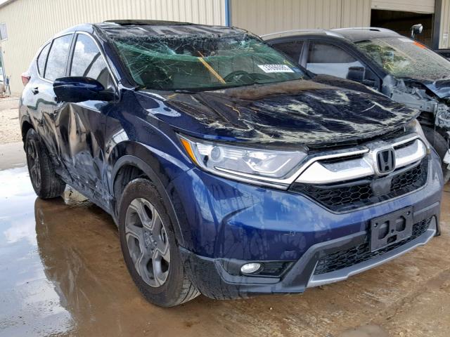 5J6RW1H87JA002274 - 2018 HONDA CR-V EXL BLUE photo 1