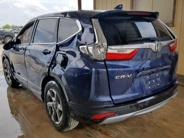 5J6RW1H87JA002274 - 2018 HONDA CR-V EXL BLUE photo 3