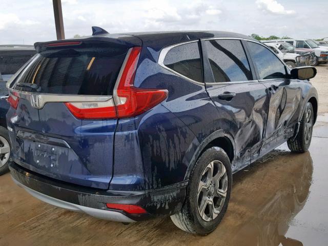 5J6RW1H87JA002274 - 2018 HONDA CR-V EXL BLUE photo 4