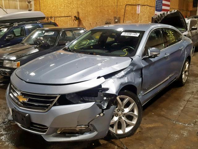 1G1155SL6FU127985 - 2015 CHEVROLET IMPALA LTZ BLUE photo 2