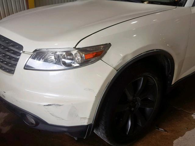 JNRBS08W43X001059 - 2003 INFINITI FX45 WHITE photo 9