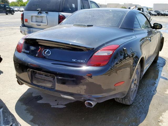 JTHFN48YX69004167 - 2006 LEXUS SC 430 BLACK photo 4