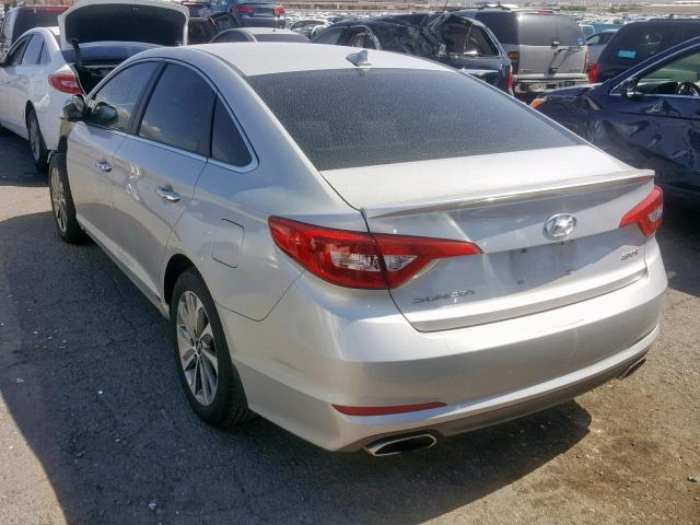 5NPE34AF5GH397015 - 2016 HYUNDAI SONATA SPO SILVER photo 3