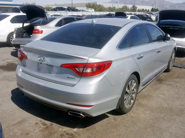 5NPE34AF5GH397015 - 2016 HYUNDAI SONATA SPO SILVER photo 4