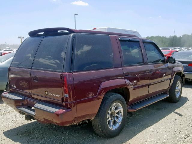 1GYEK13R9YR158967 - 2000 CADILLAC ESCALADE BURGUNDY photo 4