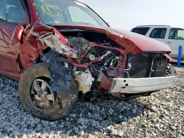 JTEGP21A560113931 - 2006 TOYOTA HIGHLANDER RED photo 9