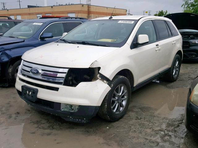 2FMDK48C18BA34651 - 2008 FORD EDGE SEL WHITE photo 2