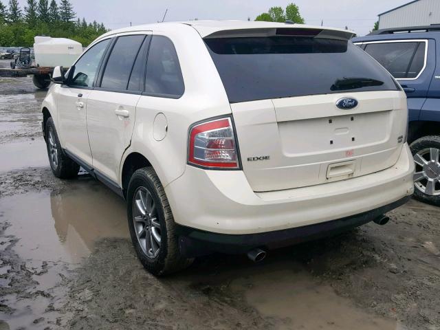 2FMDK48C18BA34651 - 2008 FORD EDGE SEL WHITE photo 3