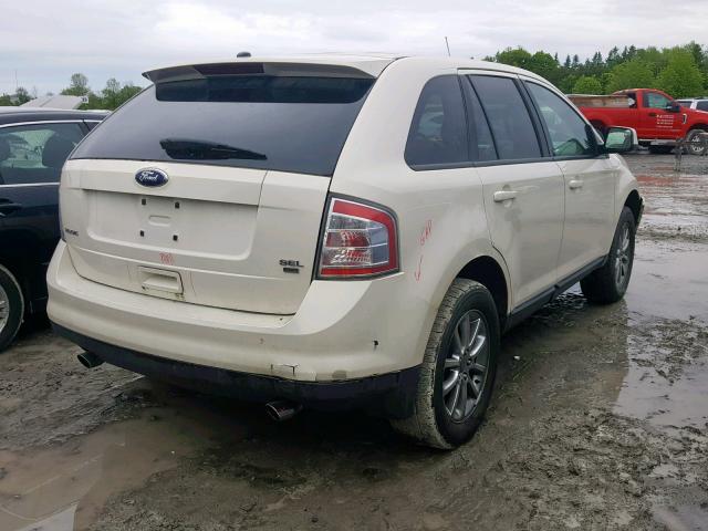 2FMDK48C18BA34651 - 2008 FORD EDGE SEL WHITE photo 4