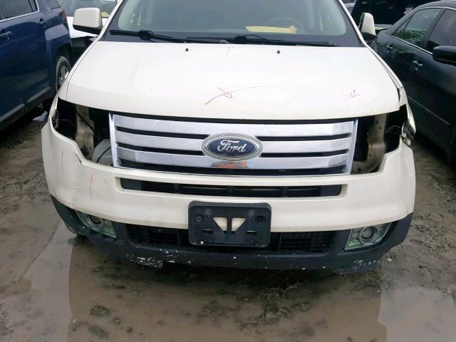 2FMDK48C18BA34651 - 2008 FORD EDGE SEL WHITE photo 9