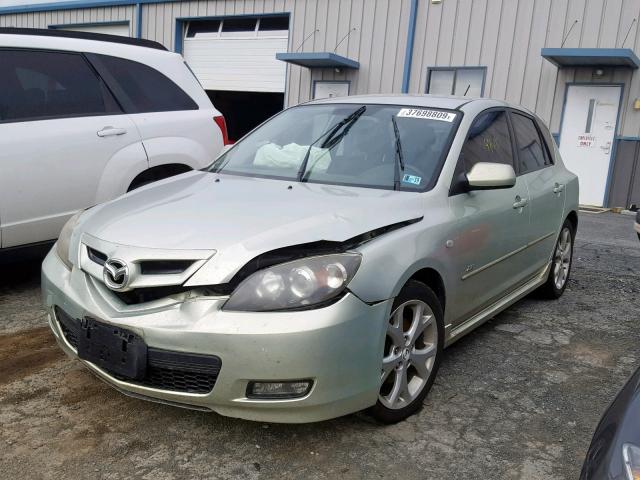 JM1BK343X81162927 - 2008 MAZDA 3 HATCHBAC GREEN photo 2