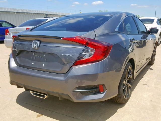 19XFC2F86KE021262 - 2019 HONDA CIVIC SPOR CHARCOAL photo 4