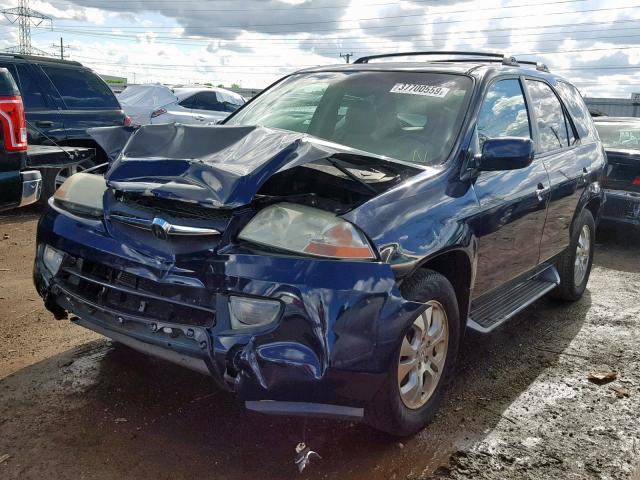 2HNYD18793H505334 - 2003 ACURA MDX TOURIN BLUE photo 2