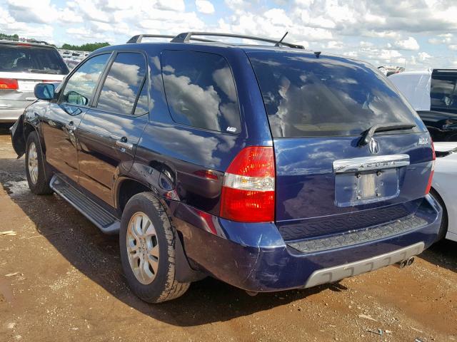 2HNYD18793H505334 - 2003 ACURA MDX TOURIN BLUE photo 3