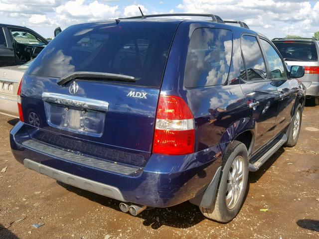 2HNYD18793H505334 - 2003 ACURA MDX TOURIN BLUE photo 4