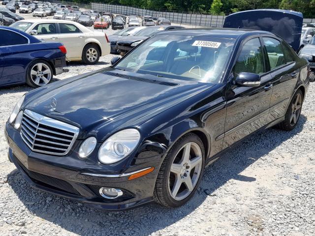 WDBUF56X99B432037 - 2009 MERCEDES-BENZ E 350 BLACK photo 2