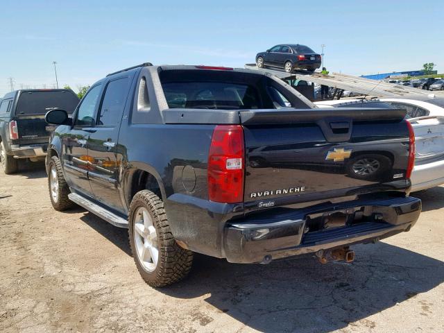 3GNFK12357G229059 - 2007 CHEVROLET AVALANCHE BLACK photo 3