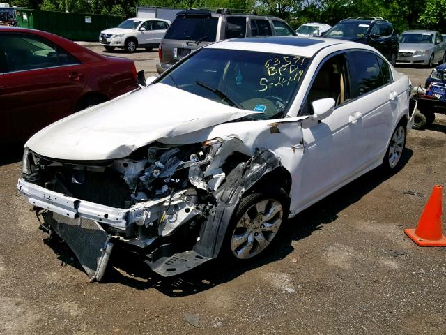 1HGCP2F86AA080628 - 2010 HONDA ACCORD EXL WHITE photo 2