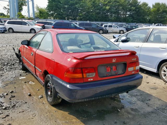 1HGEJ6225WL075502 - 1998 HONDA CIVIC DX RED photo 3