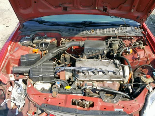 1HGEJ6225WL075502 - 1998 HONDA CIVIC DX RED photo 7