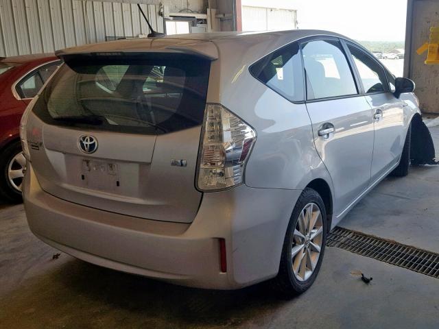 JTDZN3EUXE3332331 - 2014 TOYOTA PRIUS V SILVER photo 4