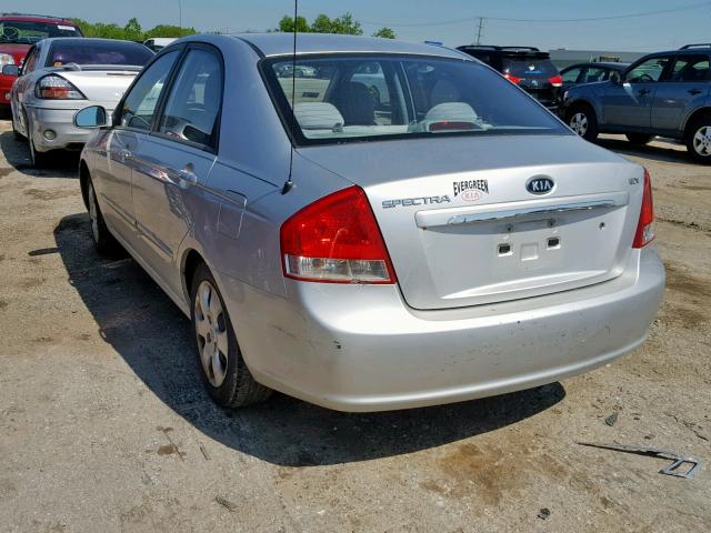 KNAFE221795650552 - 2009 KIA SPECTRA EX SILVER photo 3