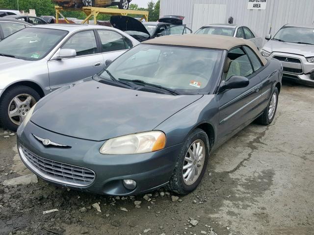 1C3EL55U81N699926 - 2001 CHRYSLER SEBRING LX GREEN photo 2