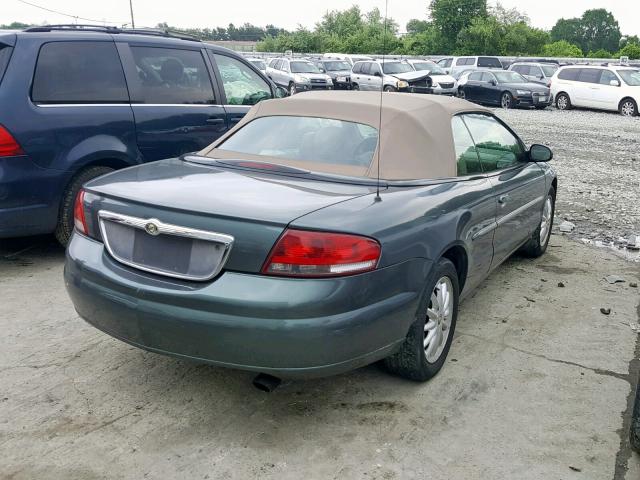 1C3EL55U81N699926 - 2001 CHRYSLER SEBRING LX GREEN photo 4