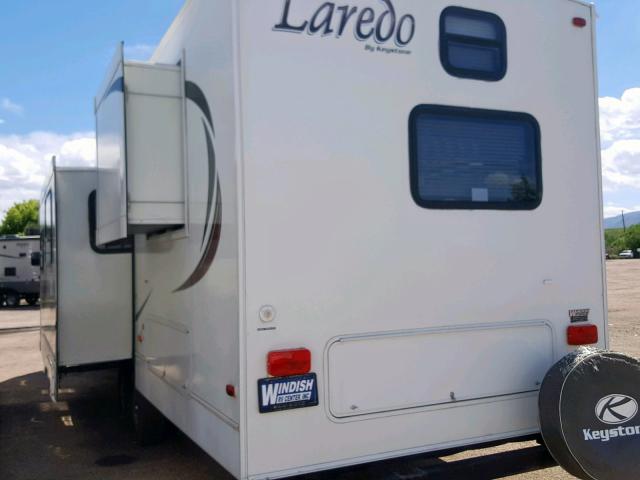 4YDT30027BV602239 - 2011 KEYSTONE LAREDO WHITE photo 3