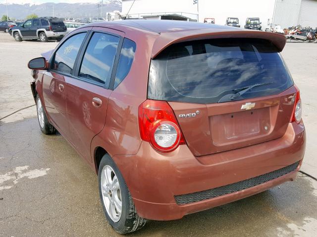 KL1TG6DE9BB246142 - 2011 CHEVROLET AVEO LT BROWN photo 3