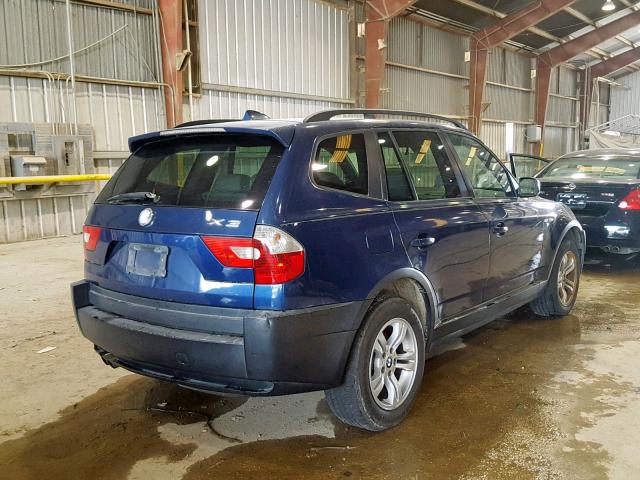 WBXPA93404WA62201 - 2004 BMW X3 3.0I BLUE photo 4