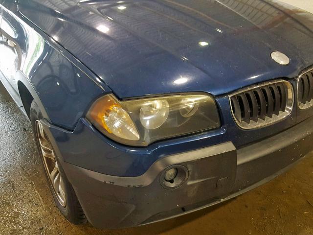 WBXPA93404WA62201 - 2004 BMW X3 3.0I BLUE photo 9