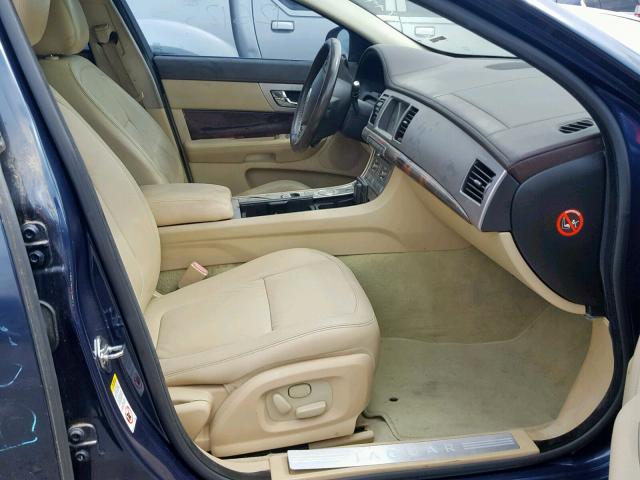 SAJWA05B19HR14291 - 2009 JAGUAR XF LUXURY BLUE photo 5