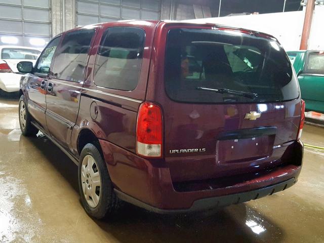 1GNDV23LX6D176647 - 2006 CHEVROLET UPLANDER L BURGUNDY photo 3