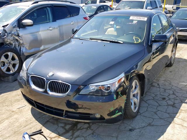 WBANE53587CY06590 - 2007 BMW 525 I BLACK photo 2