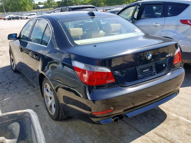 WBANE53587CY06590 - 2007 BMW 525 I BLACK photo 3