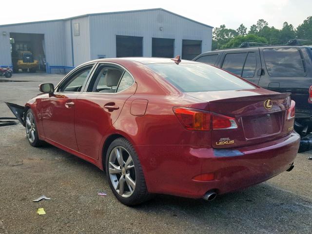 JTHBF5C21A2098252 - 2010 LEXUS IS 250 MAROON photo 3