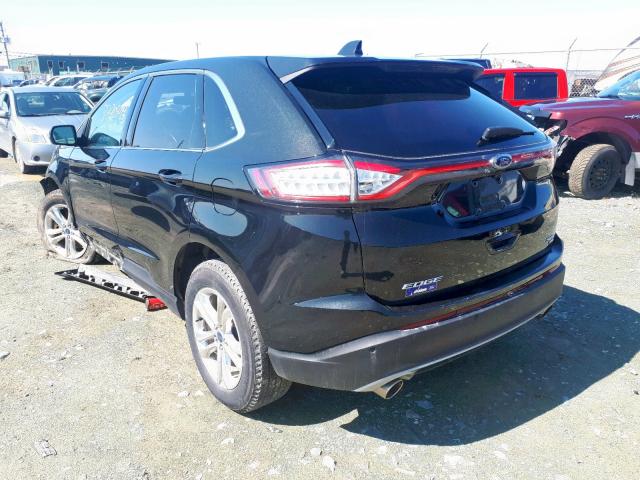 2FMTK4J83FBB49332 - 2015 FORD EDGE SEL BLACK photo 3