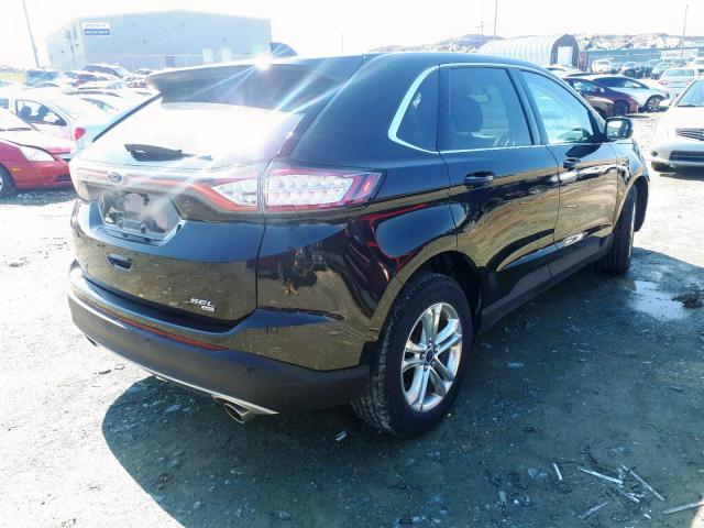 2FMTK4J83FBB49332 - 2015 FORD EDGE SEL BLACK photo 4